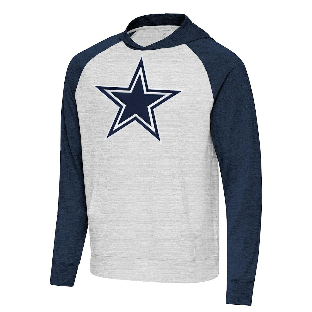 Antigua Urgent Raglan Pullover Hoodie - Dallas Cowboys