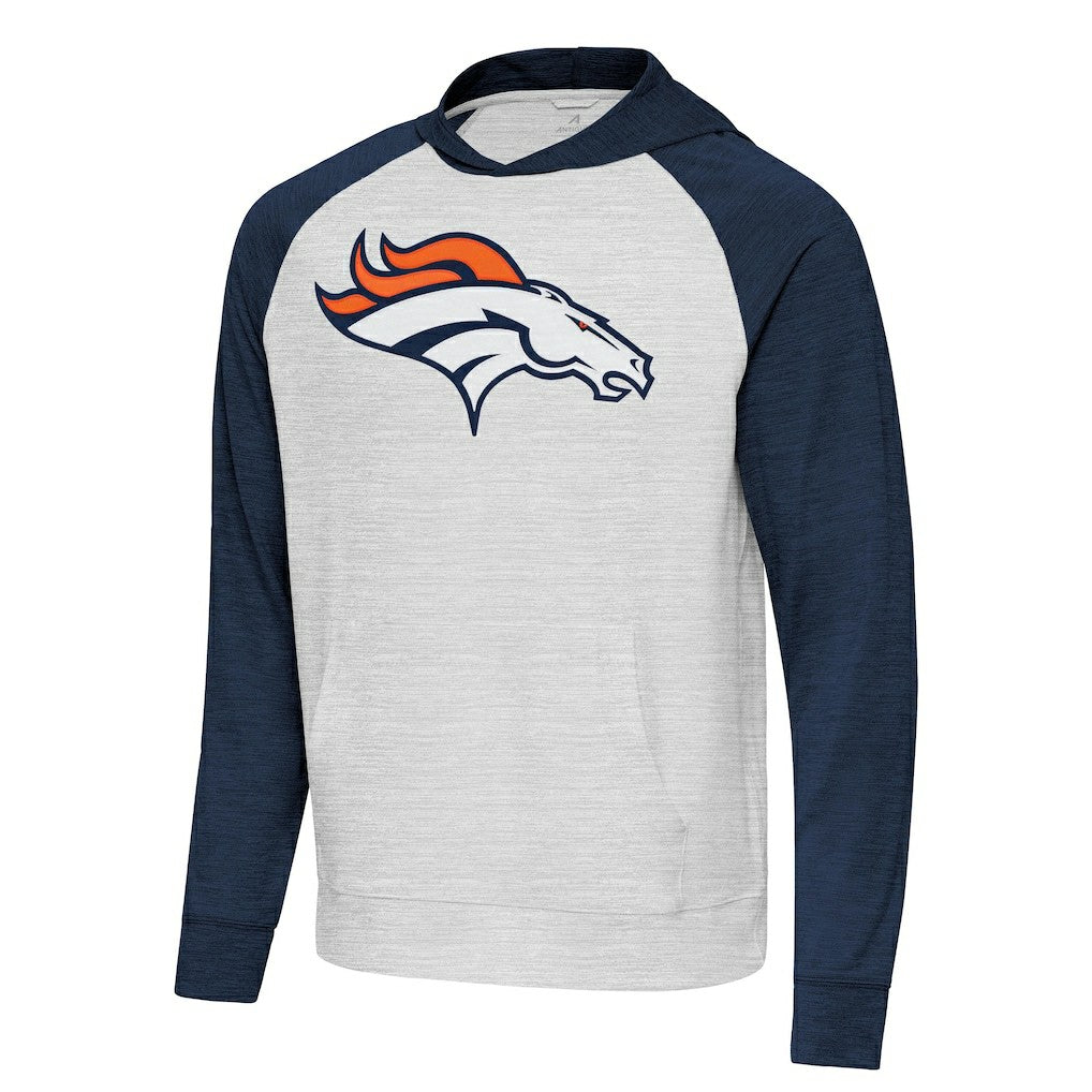 Antigua Urgent Raglan Pullover Hoodie - Denver Broncos