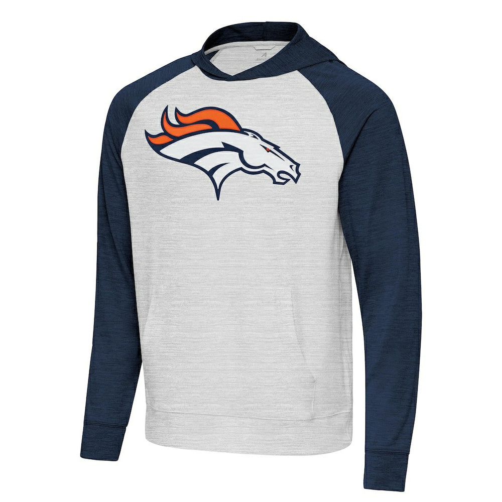 Antigua Urgent Raglan Pullover Hoodie - Denver Broncos