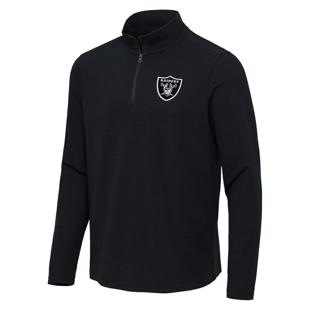 Antigua Sync Tri-Blend Quarter-Zip Pullover - Las Vegas Raiders