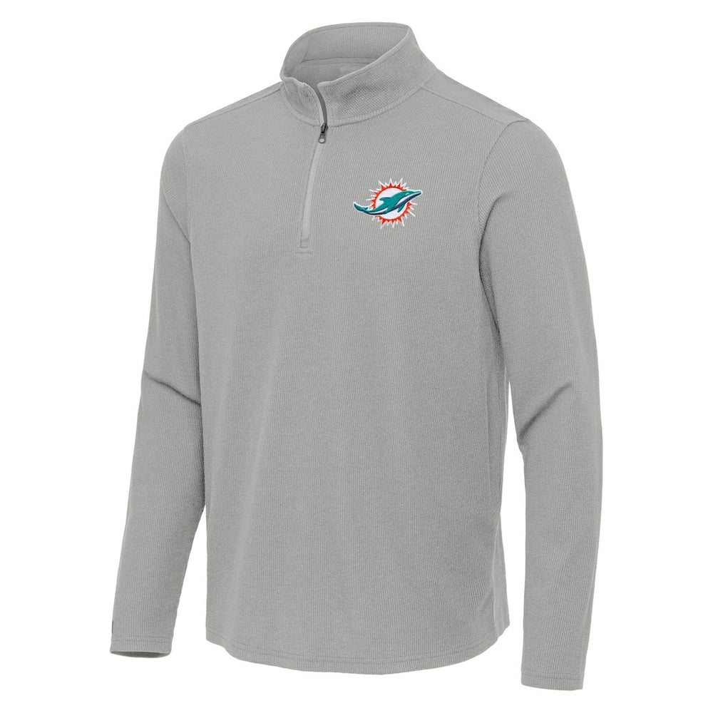 Antigua Sync Tri-Blend Quarter-Zip Pullover - Miami Dolphins