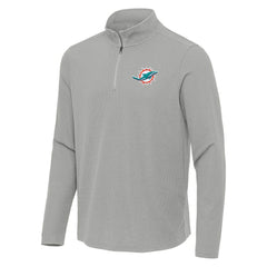 Antigua Sync Tri-Blend Quarter-Zip Pullover - Miami Dolphins
