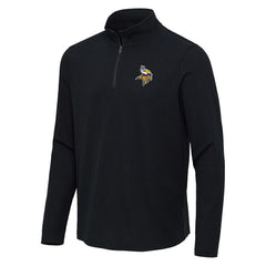 Antigua Sync Tri-Blend Quarter-Zip Pullover - Minnesota Vikings