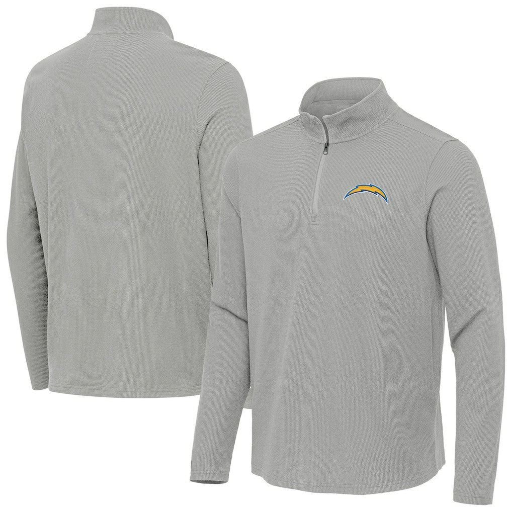 Antigua Sync Tri-Blend Quarter-Zip Pullover - Los Angeles Chargers