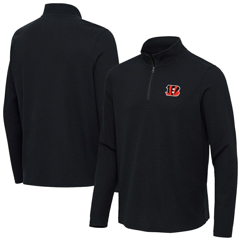 Antigua Sync Tri-Blend Quarter-Zip Pullover - Cincinnati Bengals