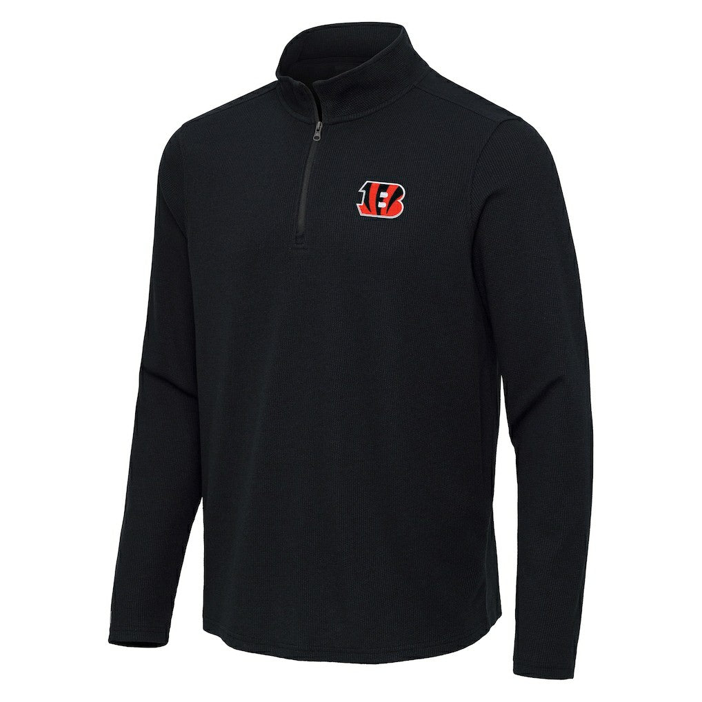 Antigua Sync Tri-Blend Quarter-Zip Pullover - Cincinnati Bengals