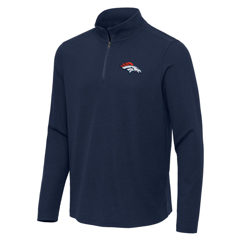 Antigua Sync Tri-Blend Quarter-Zip Pullover - Denver Broncos