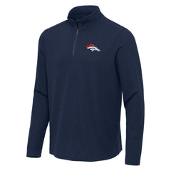 Antigua Sync Tri-Blend Quarter-Zip Pullover - Denver Broncos