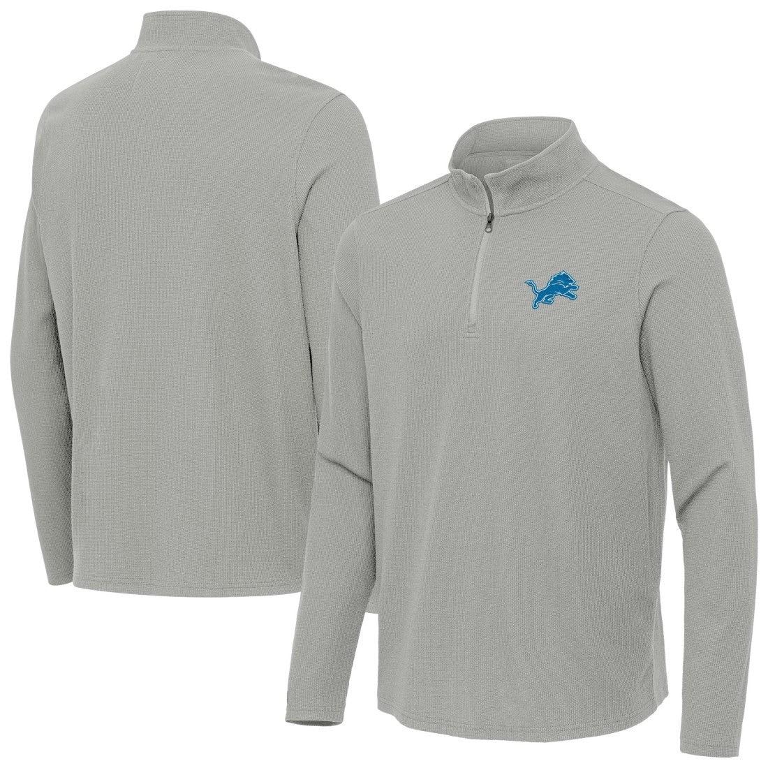 Antigua Sync Tri-Blend Quarter-Zip Pullover - Detroit Lions