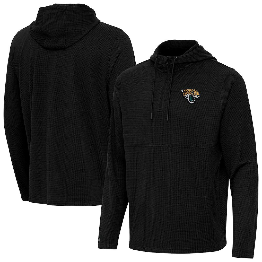 Antigua Connected Quarter-Zip Pullover Hoodie - Jacksonville Jaguars