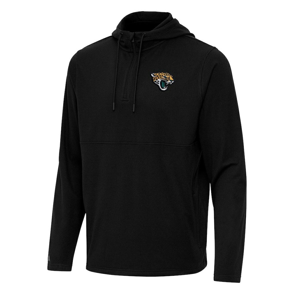 Antigua Connected Quarter-Zip Pullover Hoodie - Jacksonville Jaguars