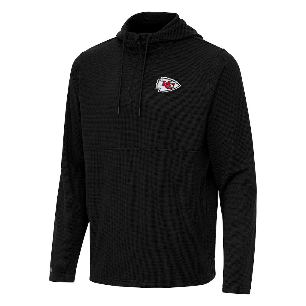 Antigua Connected Quarter-Zip Pullover Hoodie - Kansas City Chiefs