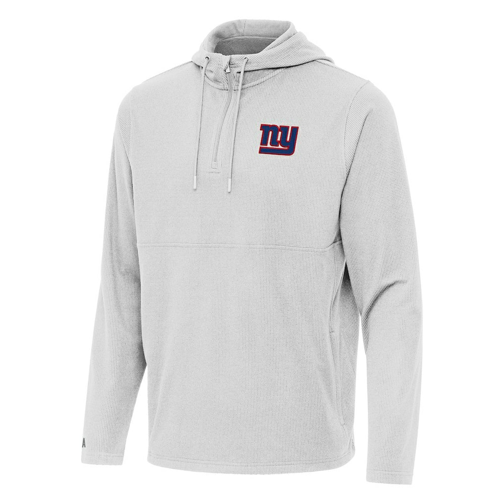 Antigua Connected Quarter-Zip Pullover Hoodie - New York Giants