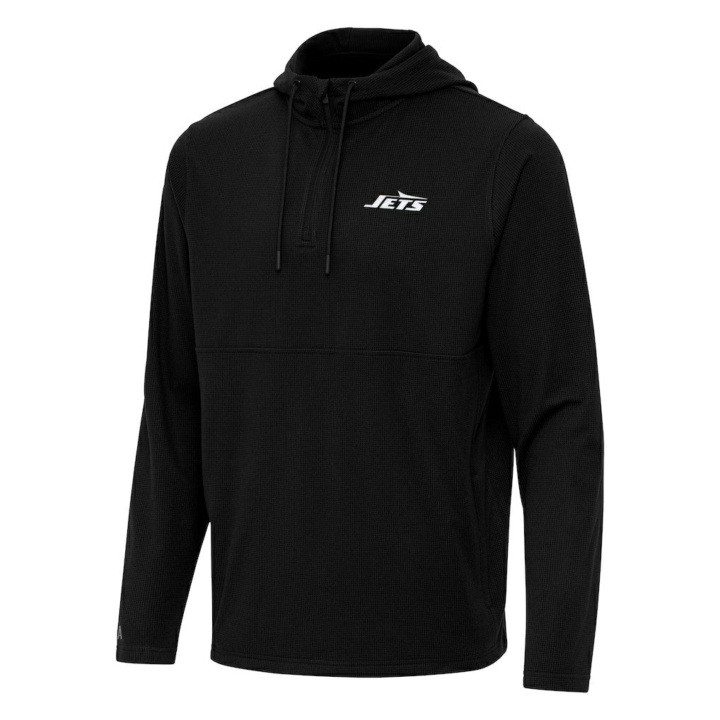 Antigua Connected Quarter-Zip Pullover Hoodie - New York Jets