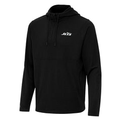 Antigua Connected Quarter-Zip Pullover Hoodie - New York Jets