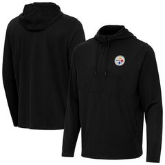Antigua Connected Quarter-Zip Pullover Hoodie - Pittsburgh Steelers