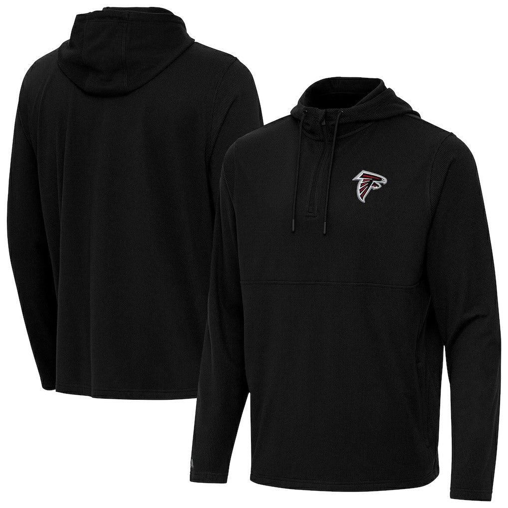 Antigua Connected Quarter-Zip Pullover Hoodie - Atlanta Falcons