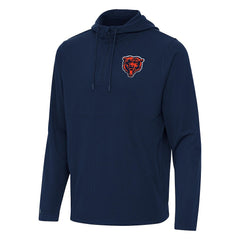 Antigua Connected Quarter-Zip Pullover Hoodie - Chicago Bears