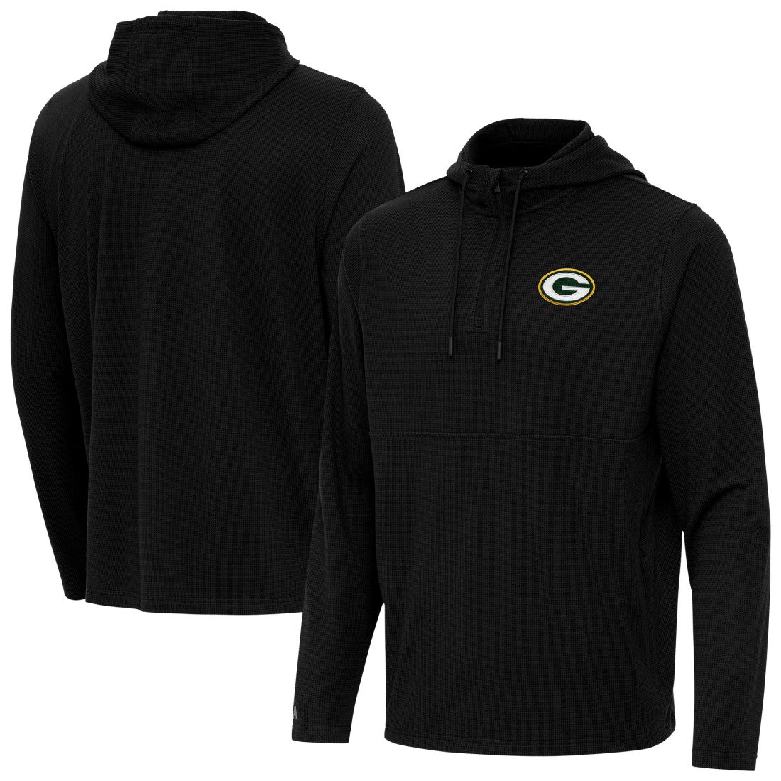 Antigua Connected Quarter-Zip Pullover Hoodie - Green Bay Packers
