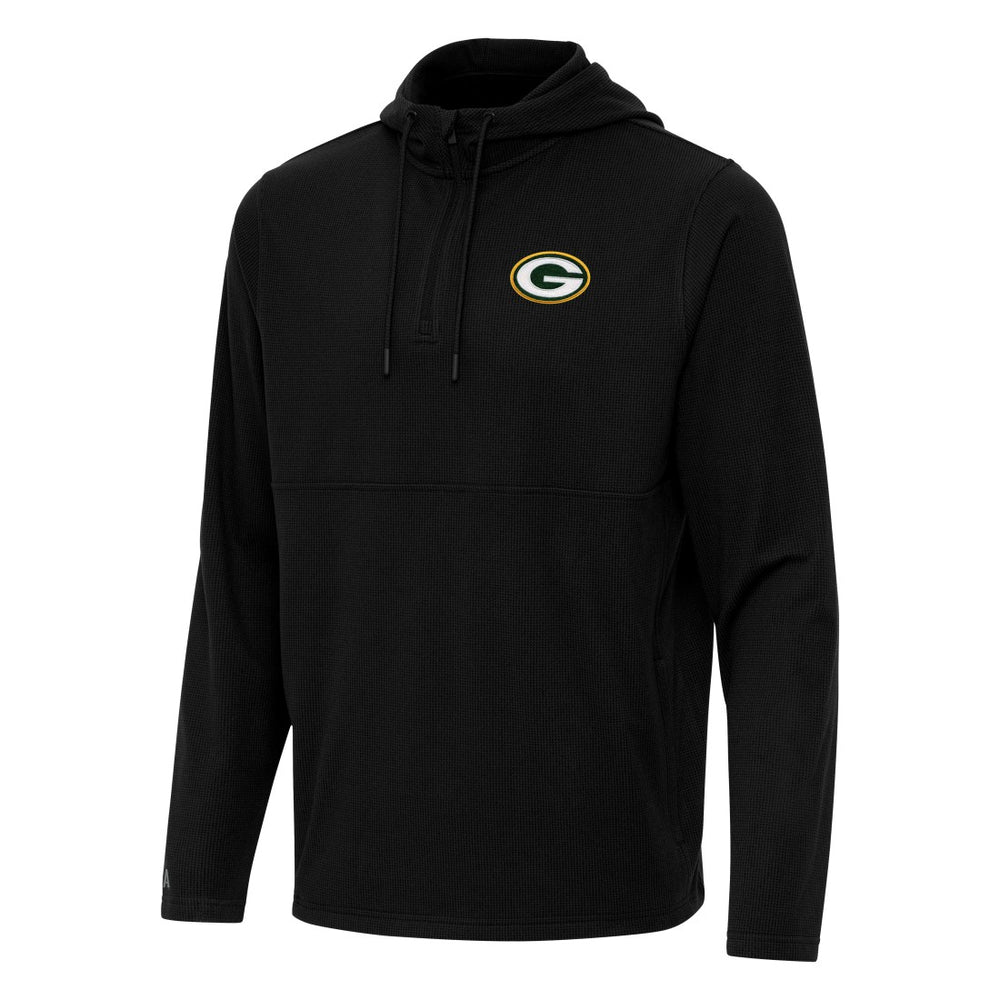 Antigua Connected Quarter-Zip Pullover Hoodie - Green Bay Packers