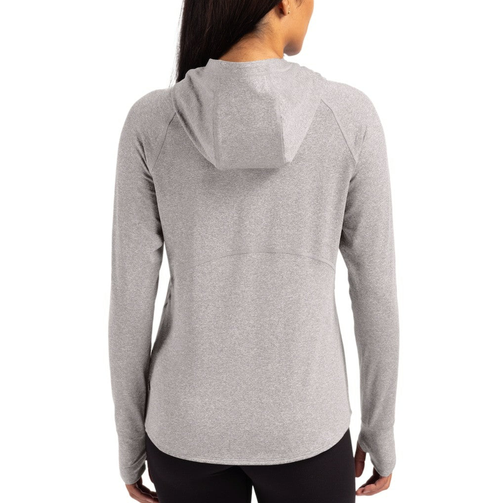 Cutter & Buck Women's Tonal Logo Adapt Knit Recycled Raglan Pullover Hoodie - Baltimore Ravens