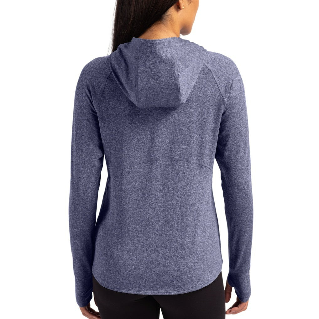 Cutter & Buck Women's Tonal Logo Adapt Knit Recycled Raglan Pullover Hoodie - Buffalo Bills