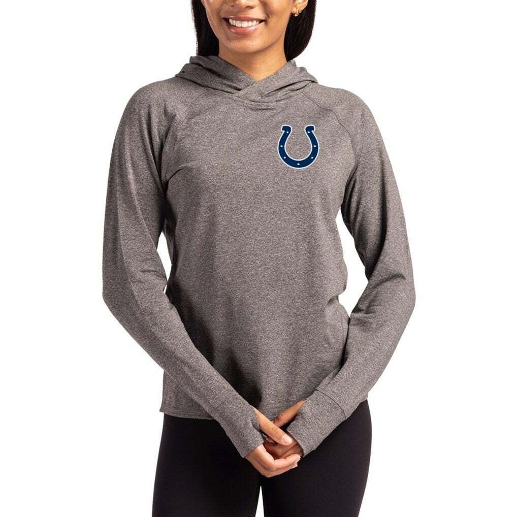 Cutter & Buck Women's Primary Logo Adapt Knit Recycled Raglan Pullover Hoodie - Indianapolis Colts