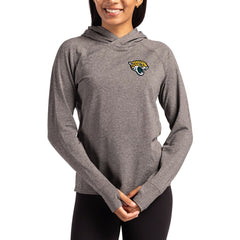 Cutter & Buck Women's Primary Logo Adapt Knit Recycled Raglan Pullover Hoodie - Jacksonville Jaguars