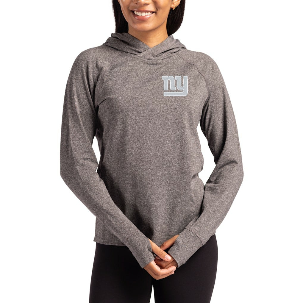 Cutter & Buck Women's Primary Logo Adapt Knit Recycled Raglan Pullover Hoodie - New York Giants