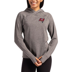 Cutter & Buck Women's Primary Logo Adapt Knit Recycled Raglan Pullover Hoodie - Tampa Bay Buccaneers