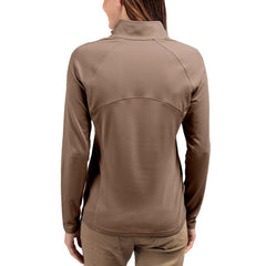 Cutter & Buck Women's Tonal Adapt Eco Knit Stretch Recycled Raglan Half-Zip Pullover - Denver Broncos