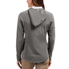 Cutter & Buck Women's Adapt Eco Knit Hybrid Recycled Raglan Full-Zip Hoodie Jacket - Miami Dolphins