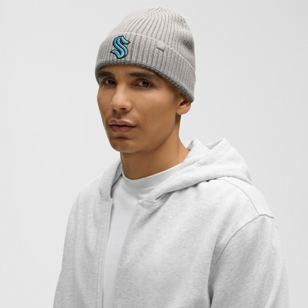 NHL Heathered Gull Grey|Heathered Gull Grey Seattle Kraken lululemon Unisex Close-Fit Wool-Blend Ribbed Beanie