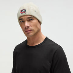 NHL Heathered Bone|Heathered Bone Columbus Blue Jackets lululemon Unisex Close-Fit Wool-Blend Ribbed Beanie