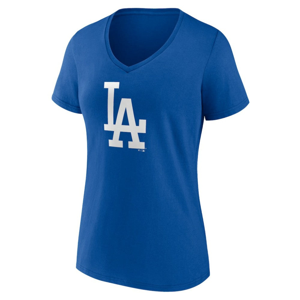 MLB Shohei Ohtani Los Angeles Dodgers Women's Player Name & Number V-Neck T-Shirt
