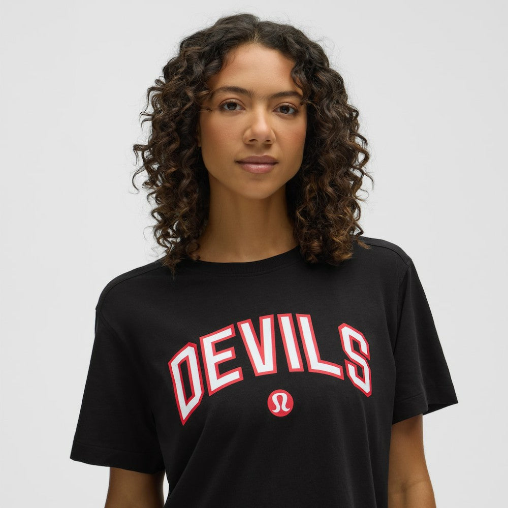 NHL Black|Black New Jersey Devils lululemon Women's All Yours Organic Cotton T-Shirt
