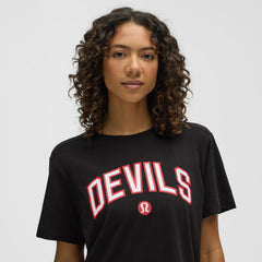 NHL Black|Black New Jersey Devils lululemon Women's All Yours Organic Cotton T-Shirt