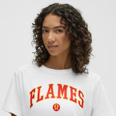 NHL White|White Calgary Flames lululemon Women's All Yours Organic Cotton T-Shirt