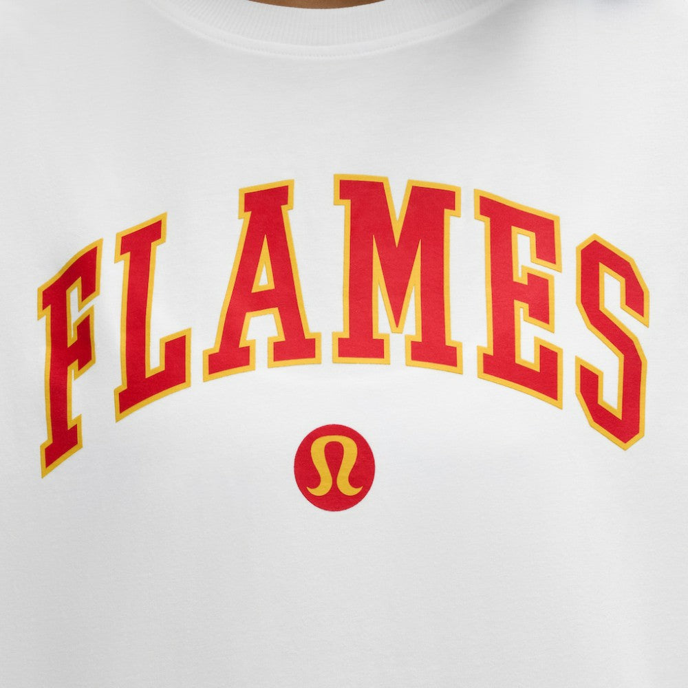 NHL White|White Calgary Flames lululemon Women's All Yours Organic Cotton T-Shirt