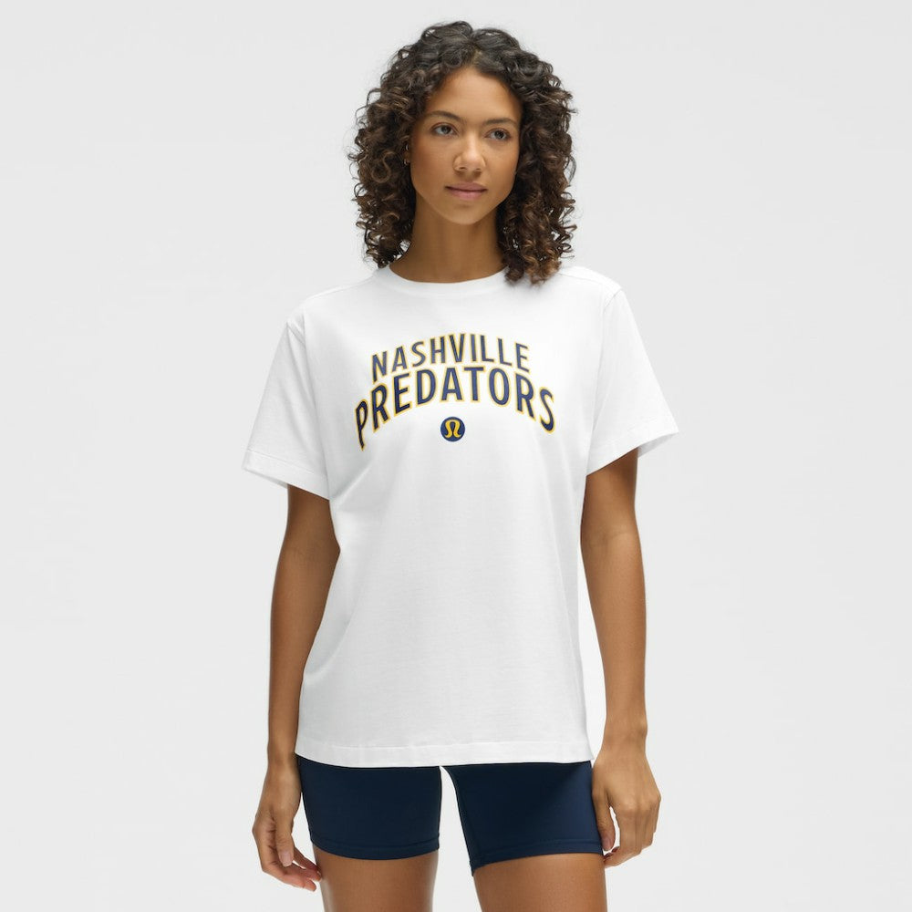 NHL White|White Nashville Predators lululemon Women's All Yours Organic Cotton T-Shirt