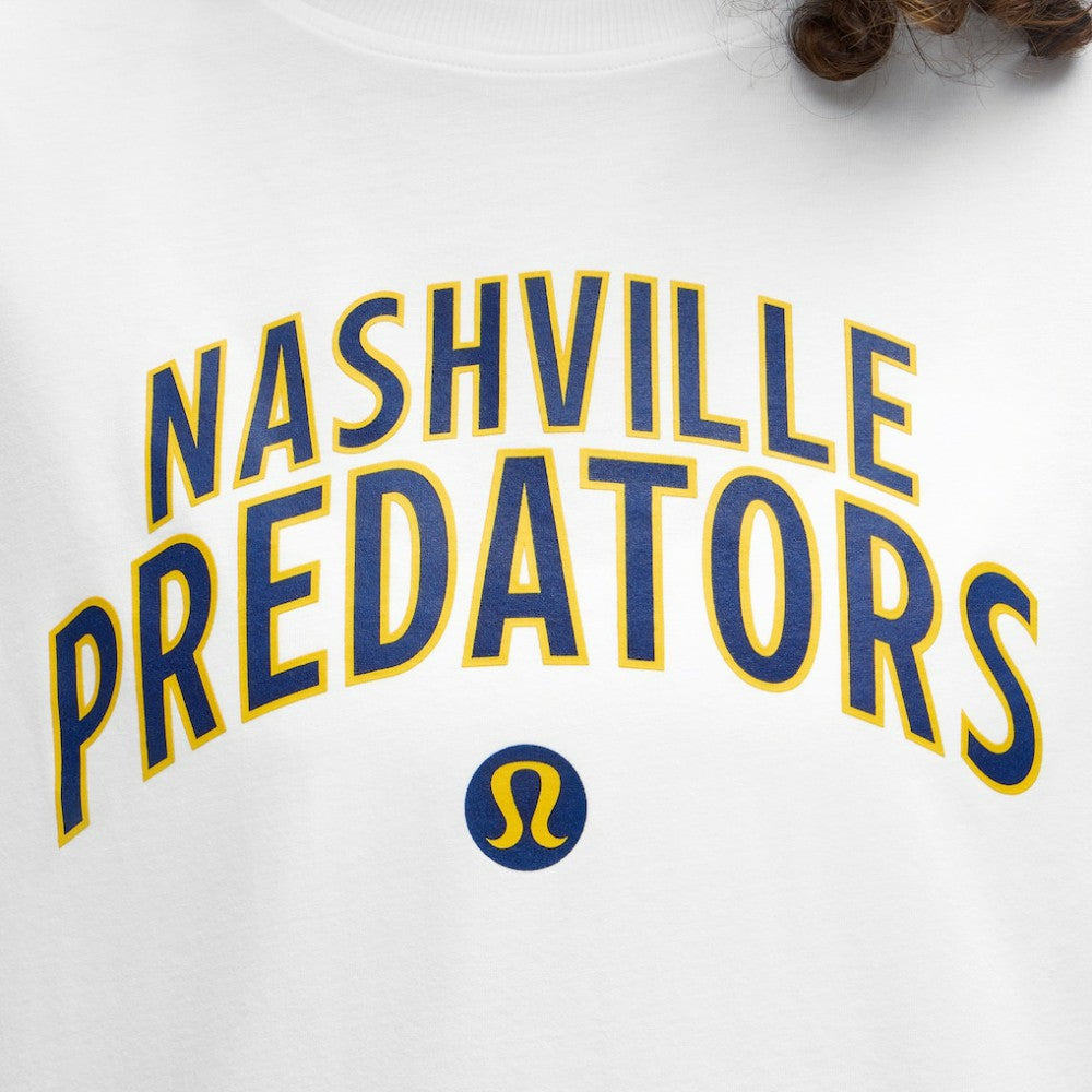 NHL White|White Nashville Predators lululemon Women's All Yours Organic Cotton T-Shirt