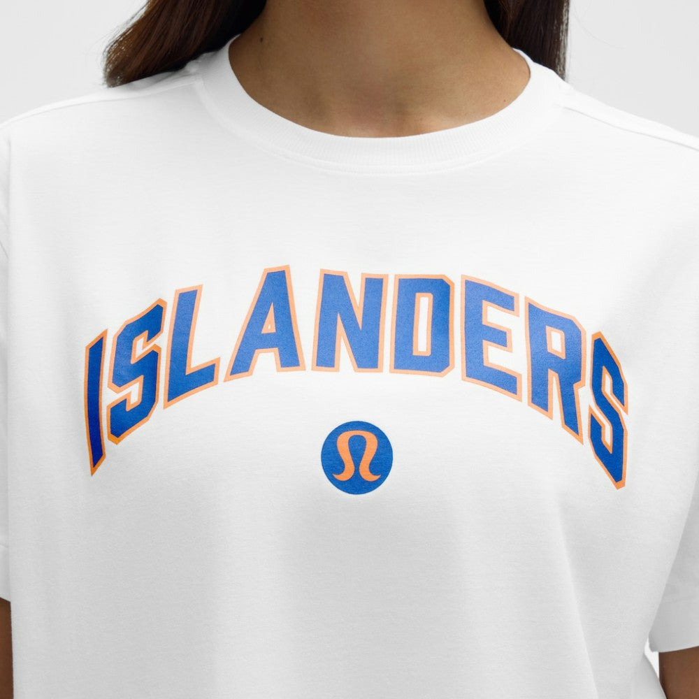 NHL White|White New York Islanders lululemon Women's All Yours Organic Cotton T-Shirt