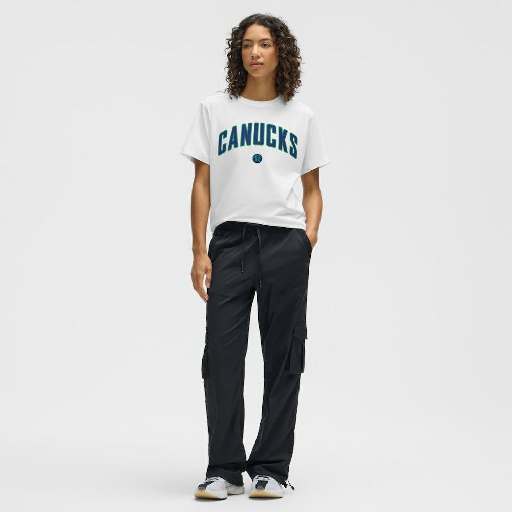 NHL White|White Vancouver Canucks lululemon Women's All Yours Organic Cotton T-Shirt