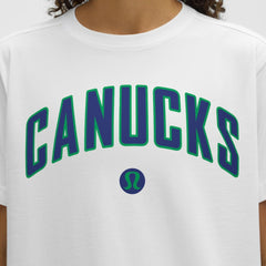 NHL White|White Vancouver Canucks lululemon Women's All Yours Organic Cotton T-Shirt
