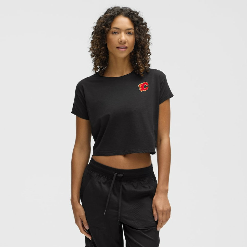 NHL Black|Black Calgary Flames lululemon Women's Cates T-Shirt