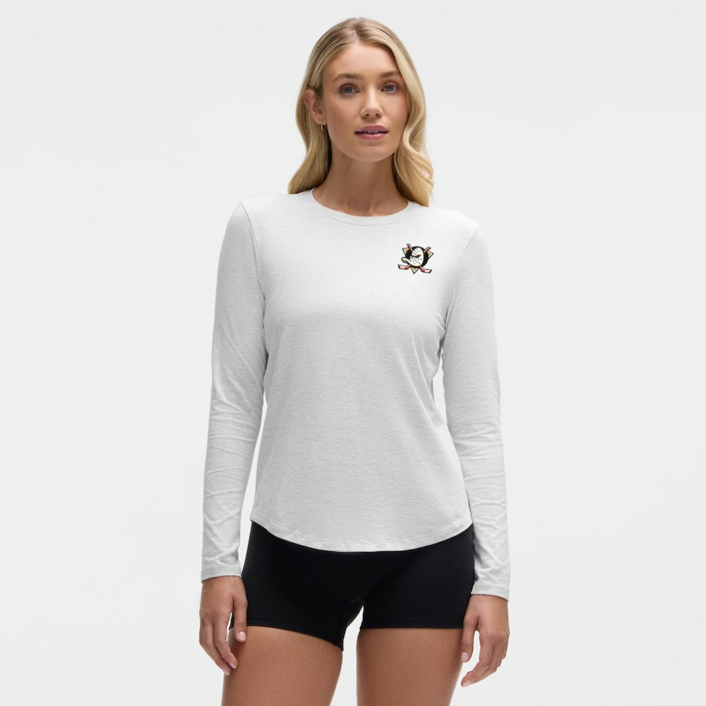 NHL Heathered Core Ultra Light Grey|Heathered Core Ultra Light Grey Anaheim Ducks lululemon Women's Love Long Sleeve T-Shirt