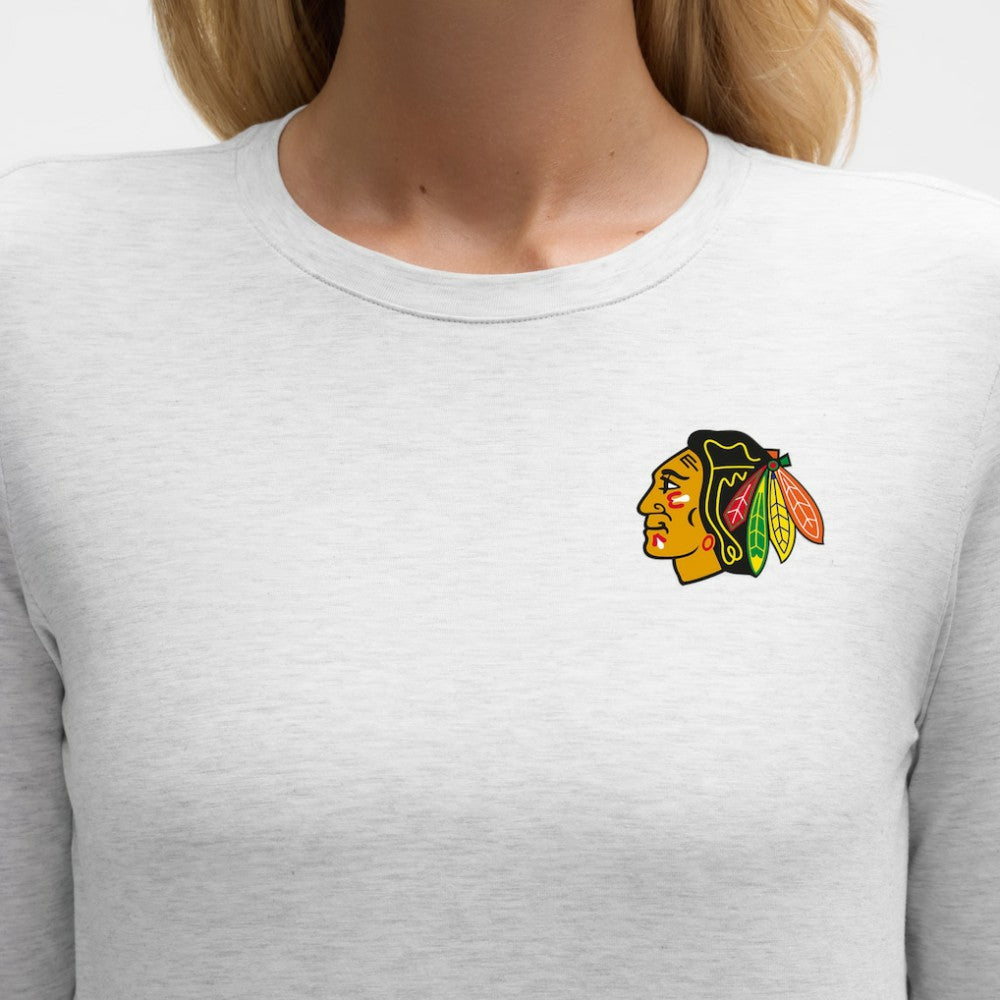 NHL Heathered Core Ultra Light Grey|Heathered Core Ultra Light Grey Chicago Blackhawks lululemon Women's Love Long Sleeve T-Shirt