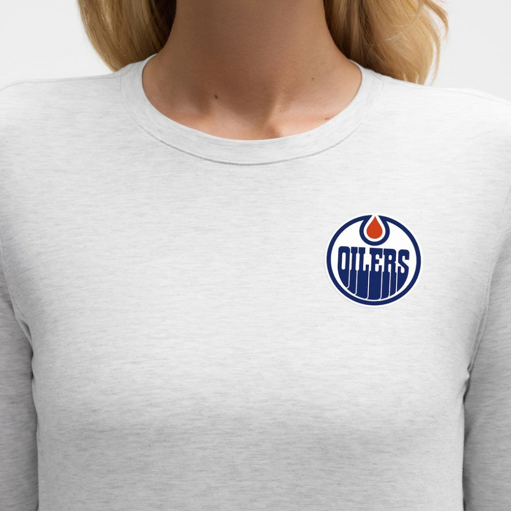 NHL Heathered Core Ultra Light Grey|Heathered Core Ultra Light Grey Edmonton Oilers lululemon Women's Love Long Sleeve T-Shirt