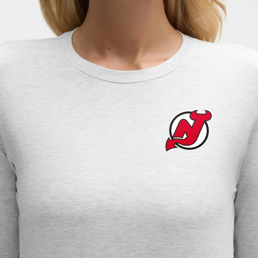 NHL Heathered Core Ultra Light Grey|Heathered Core Ultra Light Grey New Jersey Devils lululemon Women's Love Long Sleeve T-Shirt