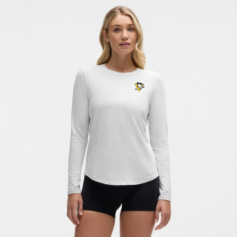 NHL Heathered Core Ultra Light Grey|Heathered Core Ultra Light Grey Pittsburgh Penguins lululemon Women's Love Long Sleeve T-Shirt